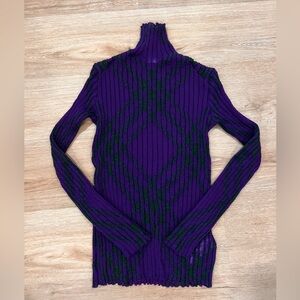 Burberry plaid check rib-knit jumper